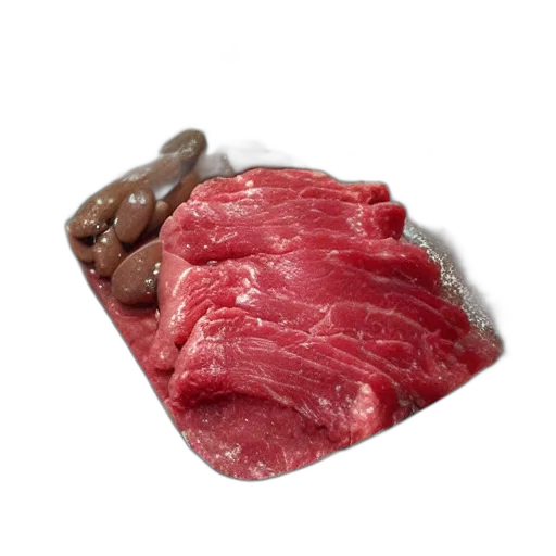 food, animal, creature, crown, photorealistic, 3d render, raw, meat transparent PNG cut-out