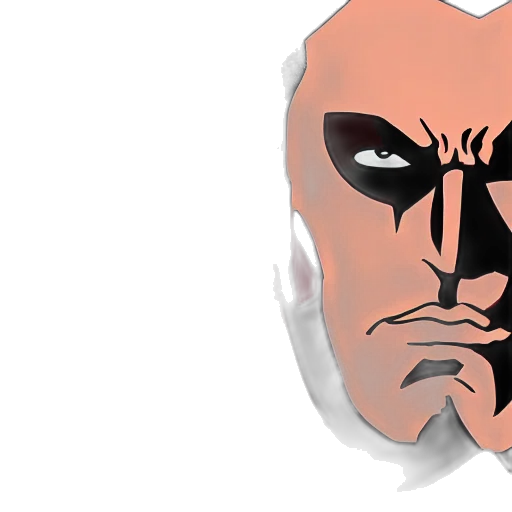 face, mask, concept art, 3d render, comic book art, pixel art, ben, affleck transparent PNG cut-out