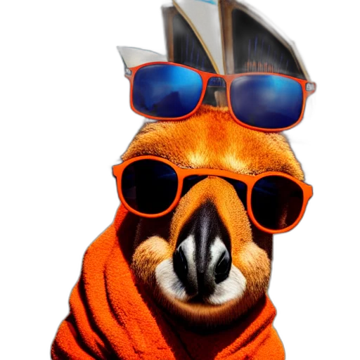 animal, jacket, mask, staff transparent PNG cut-out