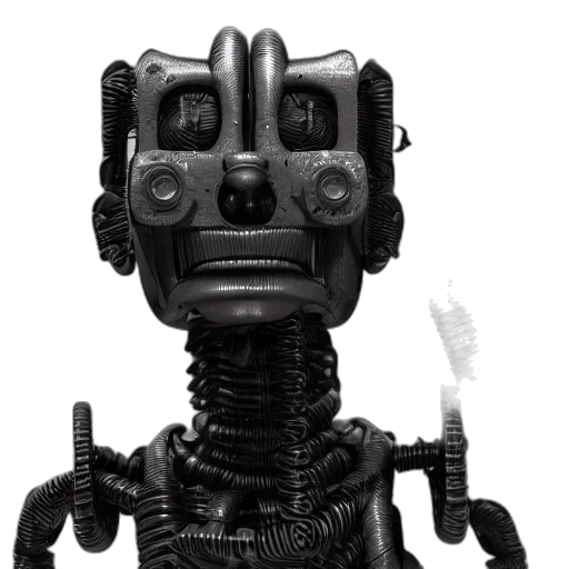 robot, staff, creature, face transparent PNG cut-out