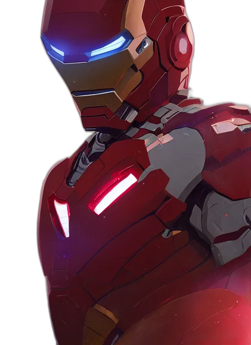 robot, concept art, 3d render, comic book art, red, highly, detailed, vfx transparent PNG cut-out