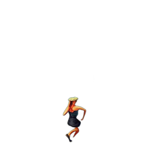 hat, dress, shoes, creature, pixel art, concept art, 3d render, portrait transparent PNG cut-out