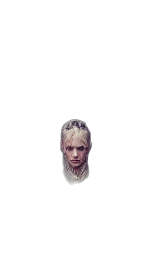 face, hair, mask, creature transparent PNG cut-out