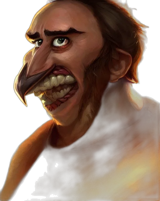 face, creature, mask, animal, concept art, photorealistic, fantasy art, 3d render transparent PNG cut-out