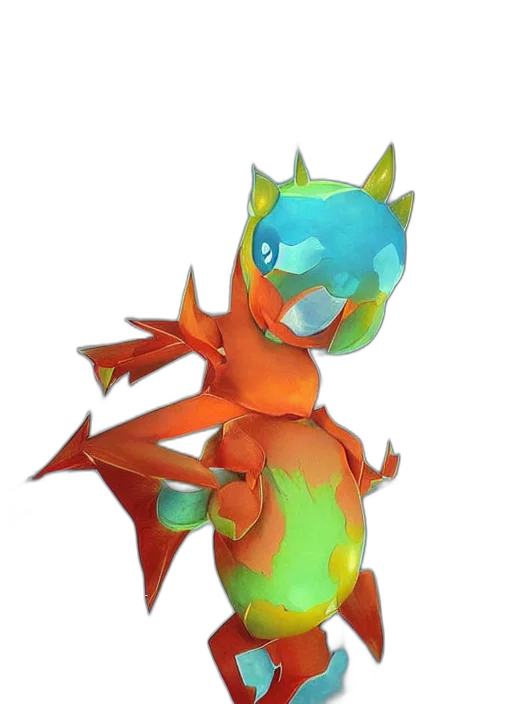 dragon, creature, staff, animal transparent PNG cut-out