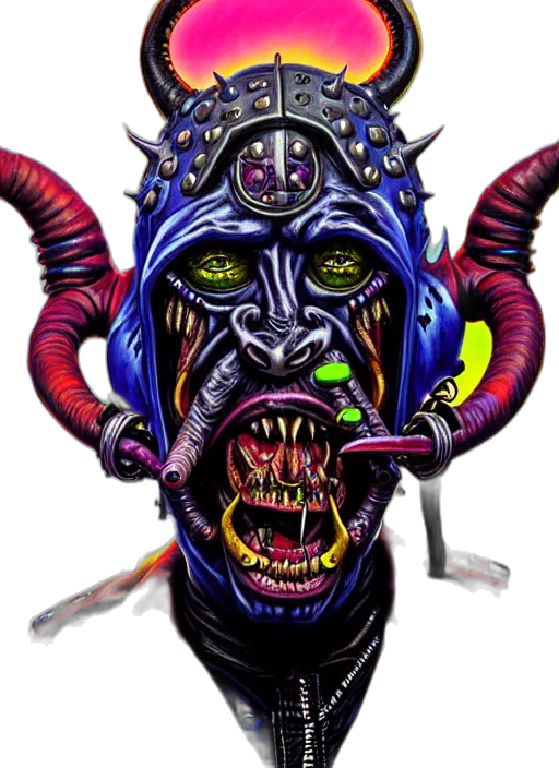 mask, face, creature, concept art, cyberpunk, fantasy art, comic book art, portrait transparent PNG cut-out