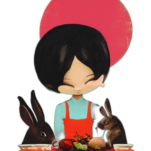 food, cartoon, concept art, oil painting, photorealistic, red, after, tea transparent PNG cut-out
