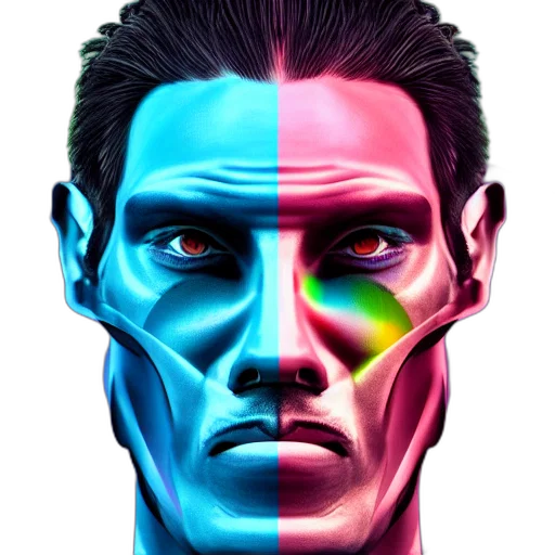 face, mask, comic book art, concept art transparent PNG cut-out