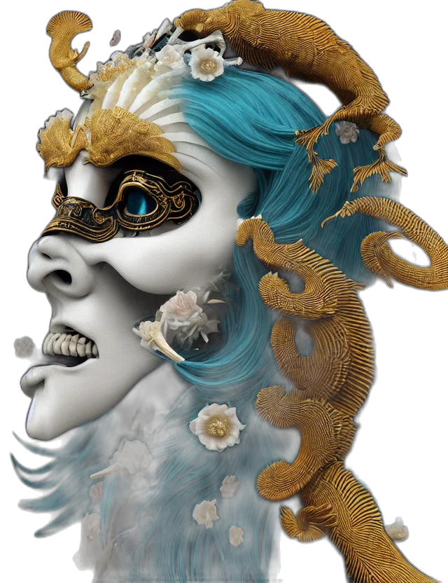 mask, jewelry, crown, face transparent PNG cut-out