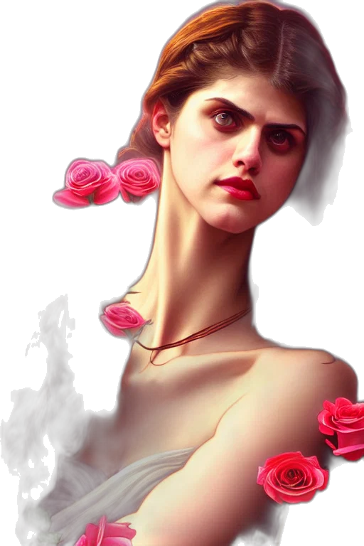 face, dress, jewelry, crown, concept art, photorealistic, fantasy art, 3d render transparent PNG cut-out
