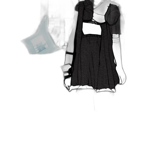 dress, staff, jacket, hat transparent PNG cut-out