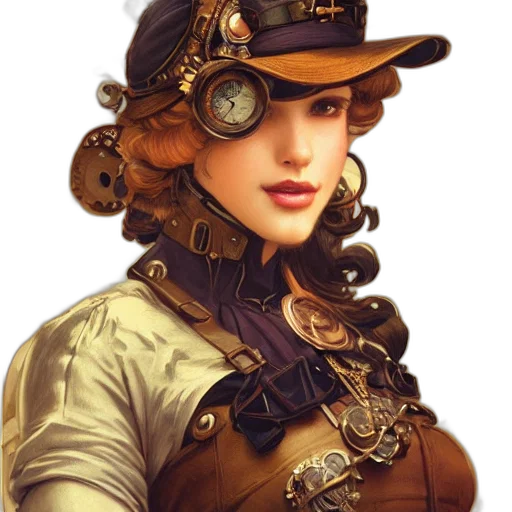 hat, staff, face, jacket transparent PNG cut-out
