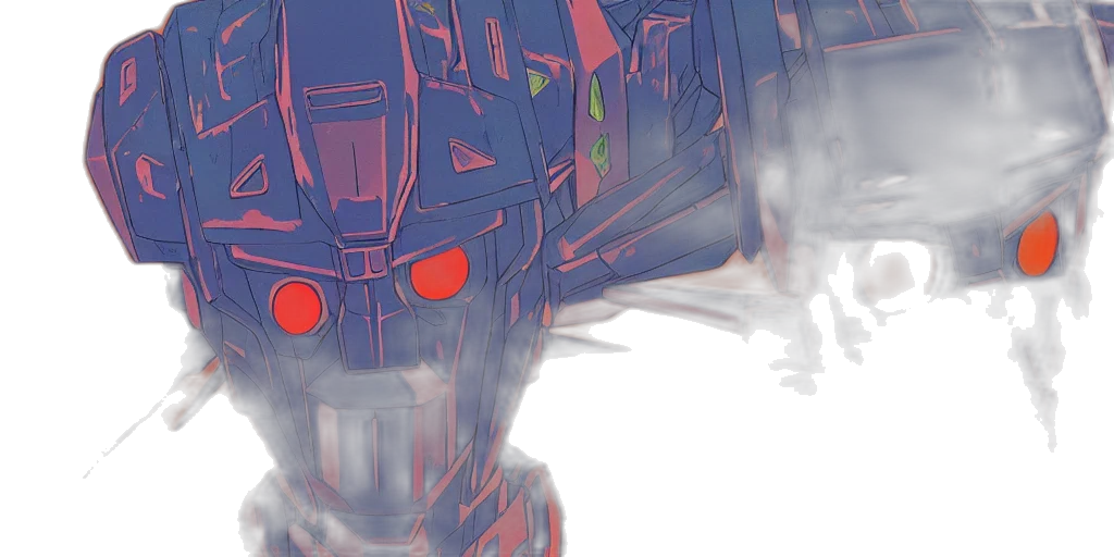 robot, weapon, face, concept art transparent PNG cut-out