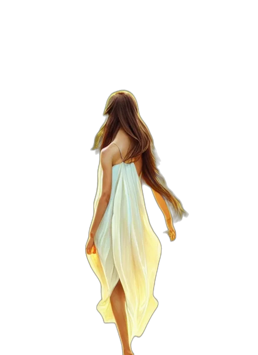 dress, fantasy art, concept art, pixel art, watercolor, golden, pastel, earth tones transparent PNG cut-out
