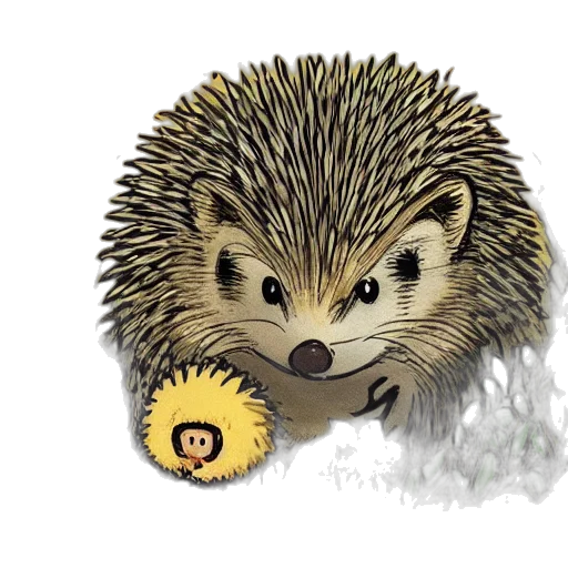 animal, creature, staff, concept art, cartoon, 3d render, photorealistic, hedgehog transparent PNG cut-out
