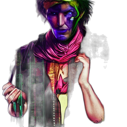 face, mask, jacket, cyberpunk transparent PNG cut-out