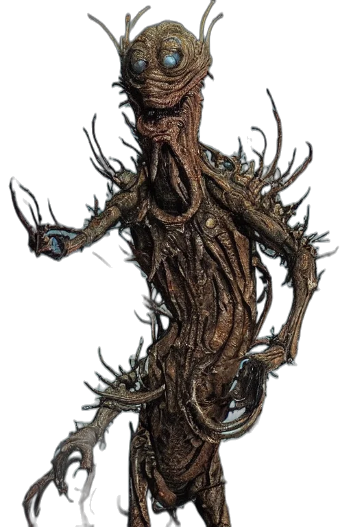 creature, tree, staff, hair transparent PNG cut-out