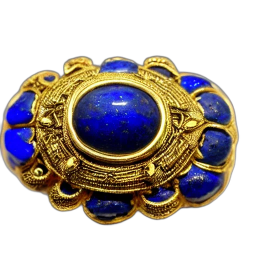 jewelry, crown, scarab, lapis transparent PNG cut-out