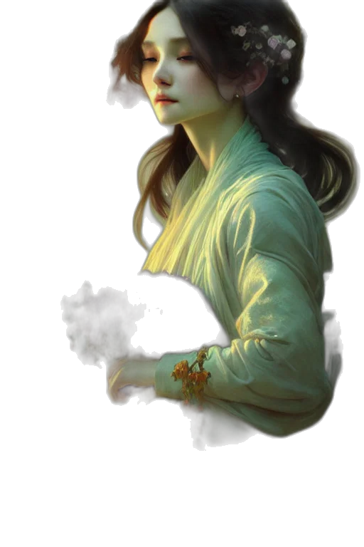 face, staff, dragon, jewelry, fantasy art, photorealistic, concept art, oil painting transparent PNG cut-out