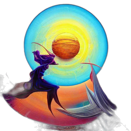 dragon, staff, sword, fantasy art transparent PNG cut-out