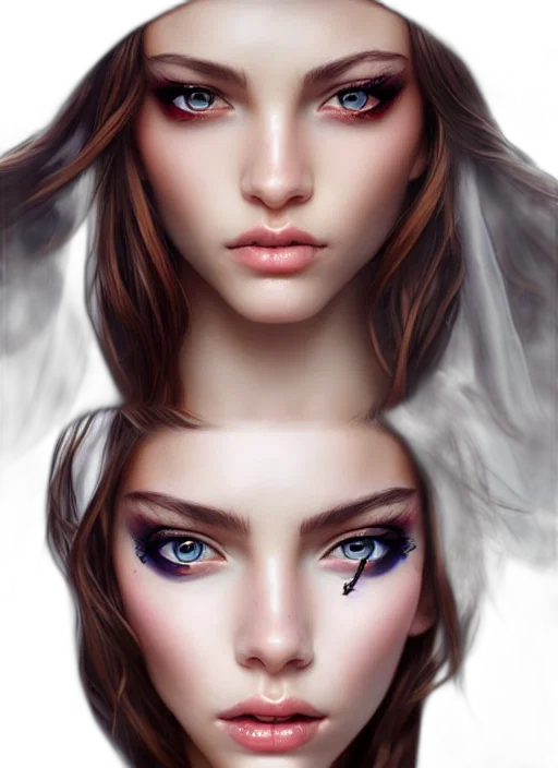 face, mask, fantasy art, photorealistic transparent PNG cut-out