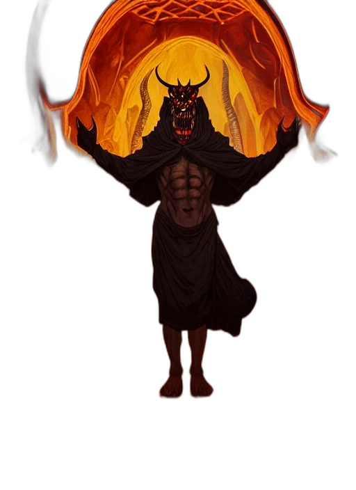 dragon, staff, creature, mask transparent PNG cut-out