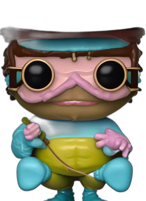 staff, concept art, 3d render, cartoon, vaporwave, funko, pop, figure transparent PNG cut-out