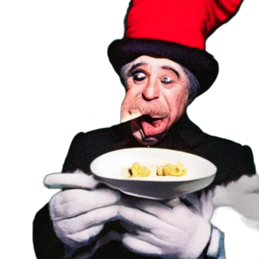 food, hat, cat, eating, green, eggs, ham, doctor transparent PNG cut-out