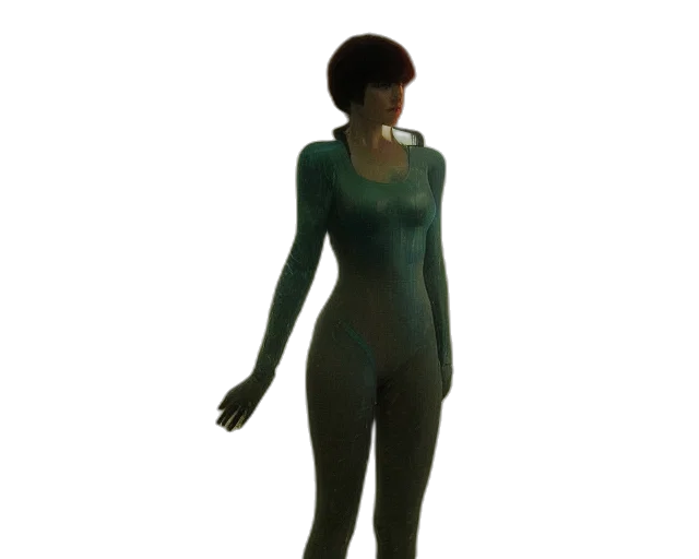 dress, robot, staff, creature transparent PNG cut-out