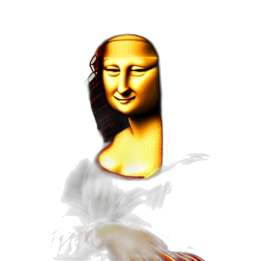 face, mask, creature, robot, 3d render, pixel art, vaporwave, photorealistic transparent PNG cut-out