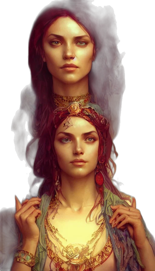 crown, face, jewelry, fantasy art transparent PNG cut-out