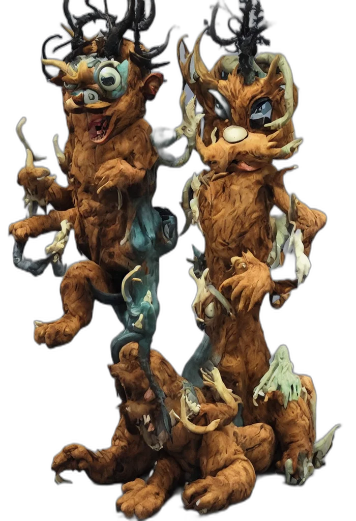 staff, mask, creature, crown transparent PNG cut-out