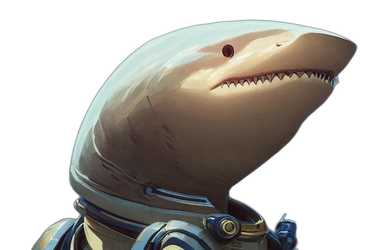 creature, face, robot, mask, concept art, photorealistic, 3d render, fantasy art transparent PNG cut-out