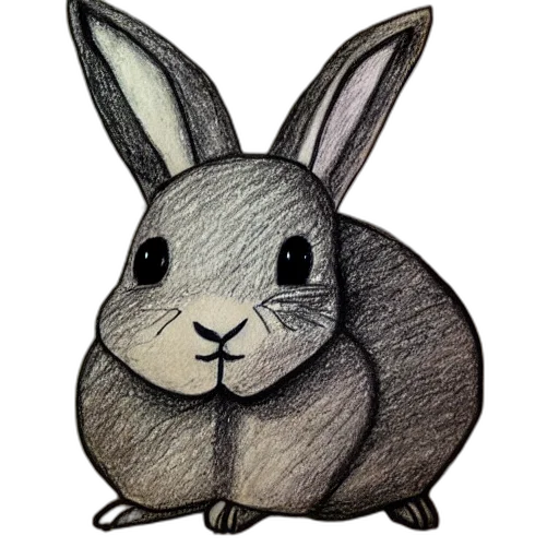 animal, creature, photorealistic, watercolor, pencil sketch, cartoon, drawing, rabbit transparent PNG cut-out