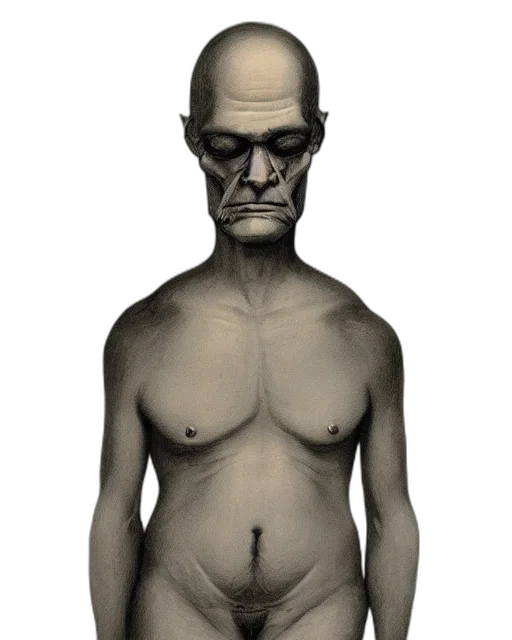 face, mask, staff, creature transparent PNG cut-out