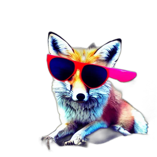 animal, jacket, creature, staff, vaporwave, watercolor, concept art, photorealistic transparent PNG cut-out