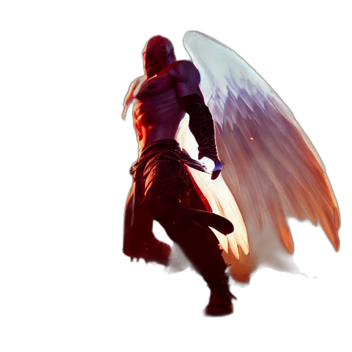 weapon, concept art, fantasy art, pixel art, 3d render, red, dark, fight transparent PNG cut-out