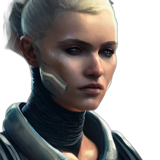 face, staff, robot, concept art transparent PNG cut-out