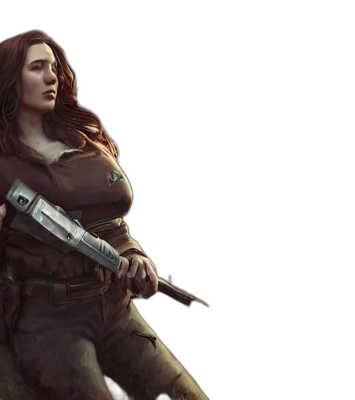 concept art, fantasy art, comic book art, cyberpunk transparent PNG cut-out