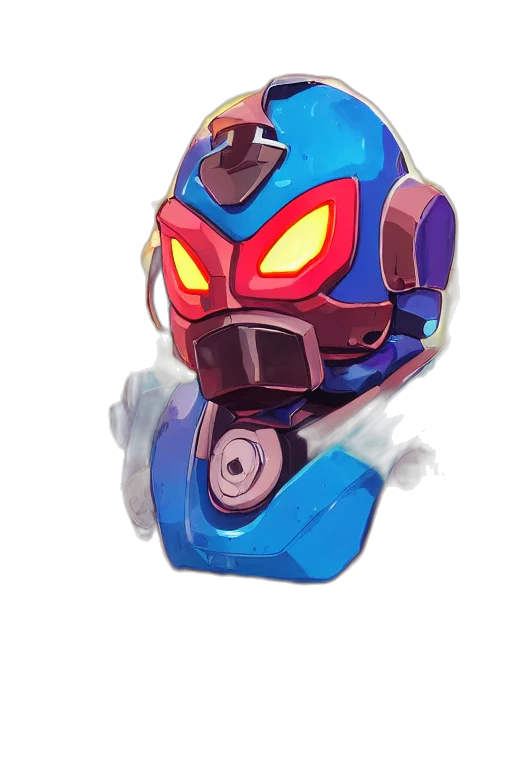 robot, mask, face, weapon transparent PNG cut-out