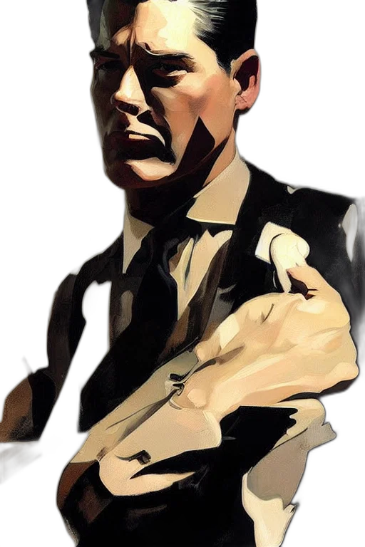 face, jacket, photorealistic, comic book art transparent PNG cut-out
