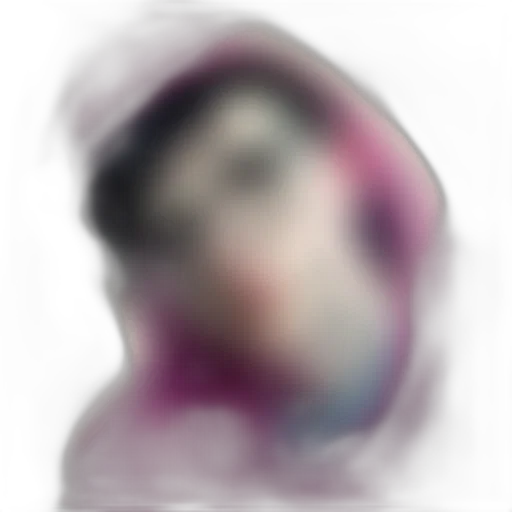 face, hat, mask, hair, photorealistic, 3d render, oil painting, vaporwave transparent PNG cut-out