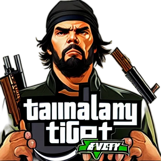 concept art, cartoon, comic book art, pixel art, che, guevara, gta transparent PNG cut-out