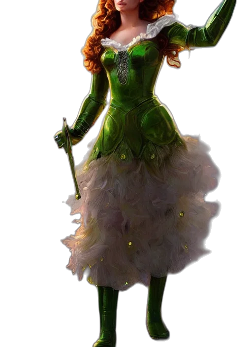 dress, staff, concept art, fantasy art, 3d render, pixel art, green, beautiful transparent PNG cut-out