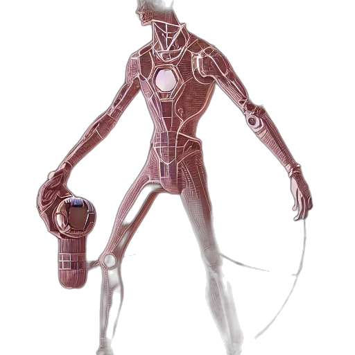 robot, staff, weapon, jewelry transparent PNG cut-out