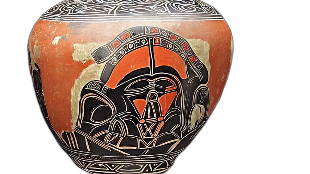 mask, jewelry, pot, decorative, minoan, art, style, where transparent PNG cut-out
