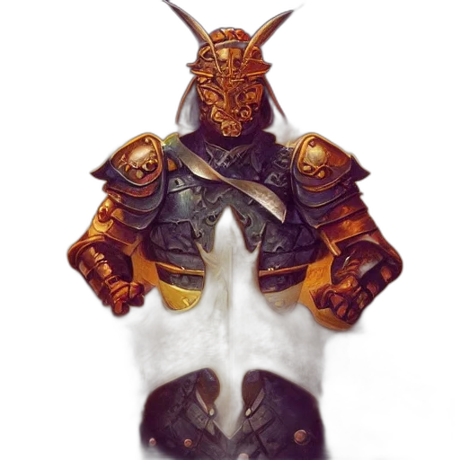 dragon, mask, sword, staff transparent PNG cut-out