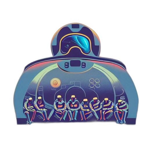 robot, concept art, 3d render, outer space transparent PNG cut-out