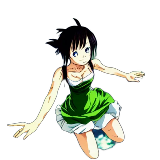 dress, staff, flower, dragon, anime, cartoon, concept art, pixel art transparent PNG cut-out