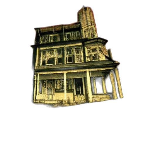building, furniture, 3d render, concept art, pixel art, watercolor, city street, earth tones transparent PNG cut-out